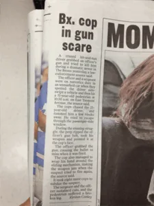 Bx. cop in gun scare — New York Post